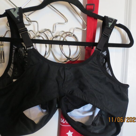 Like New 46F Wonderwire By Glamorise Front-Close Leopard Underwire Bra - Picture 4 of 4